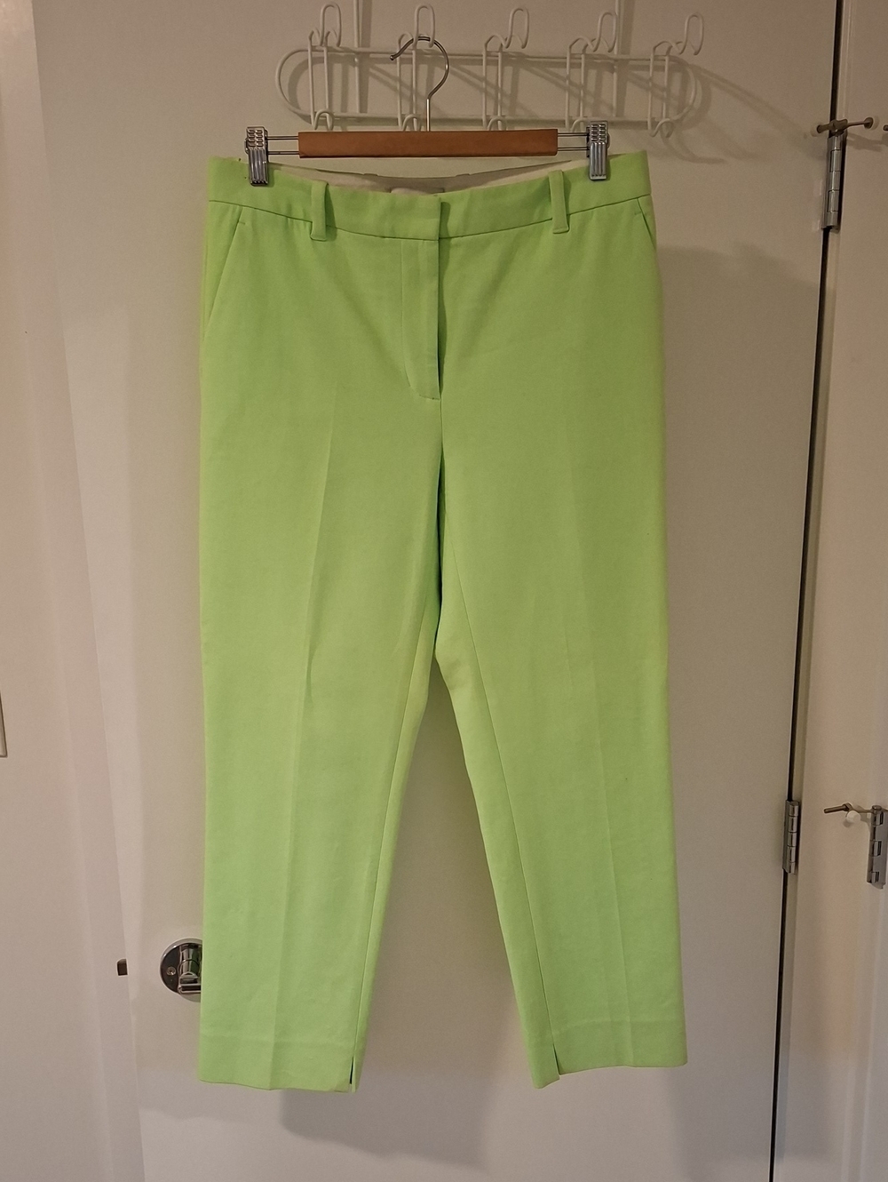 3.1 Phillip Lim Vibrant Mint Green Ponte Knit Straight Ankle Pants (Size US 8)